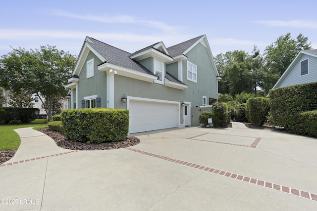 4 Halburton Cir, Bluffton, SC 29910 - view of side of property featuring concrete driveway, stucco siding, and a shingled roof