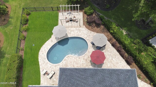 4 Halburton Cir, Bluffton, SC 29910 - drone / aerial view of a pool area