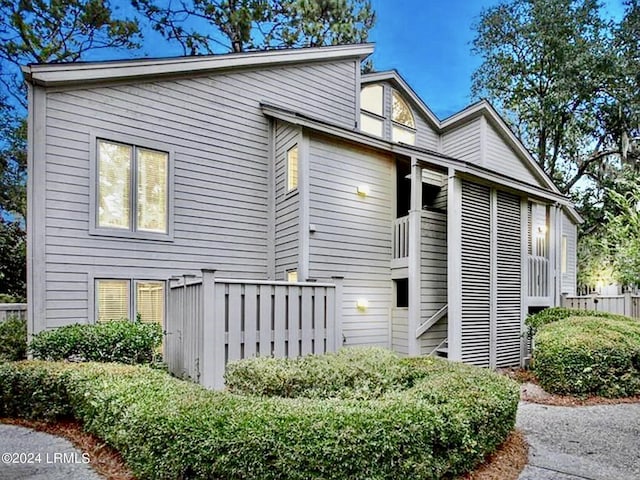 view of front of property with fence