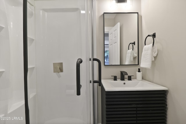11 Lake Forest Dr Unit 3360, Hilton Head Island, SC 29928 - bathroom featuring a shower stall and vanity