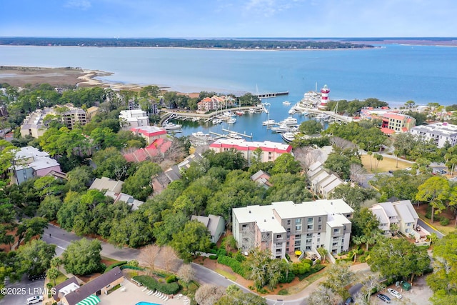 11 Lake Forest Dr Unit 3360, Hilton Head Island, SC 29928 - aerial view of a nearby body of water and a marina
