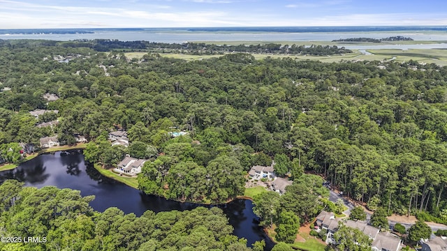 11 Lake Forest Dr Unit 3360, Hilton Head Island, SC 29928 - aerial view of property's location with a nearby body of water and a forest