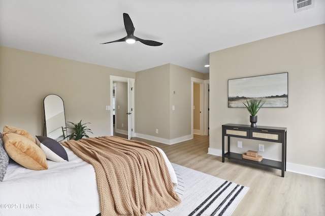 11 Lake Forest Dr Unit 3360, Hilton Head Island, SC 29928 - bedroom featuring light wood-type flooring and a ceiling fan