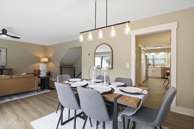 11 Lake Forest Dr Unit 3360, Hilton Head Island, SC 29928 - dining space with light wood-style flooring and ceiling fan
