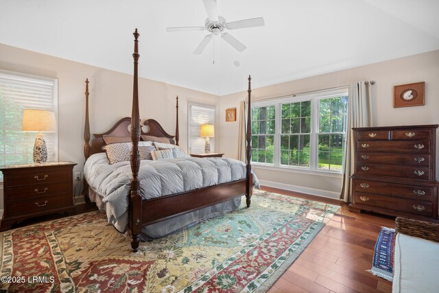 1716 Longfield Dr, Saint Helena Island, SC 29920 - bedroom featuring wood finished floors, baseboards, and a ceiling fan