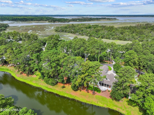 1716 Longfield Dr, Saint Helena Island, SC 29920 - aerial view of property and surrounding area featuring a large body of water