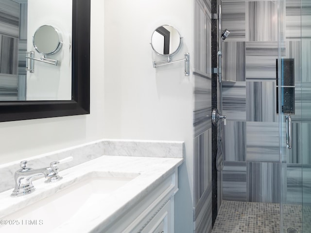 2065 Deer Island Rd, Hilton Head Island, SC 29928 - bathroom with vanity and a stall shower