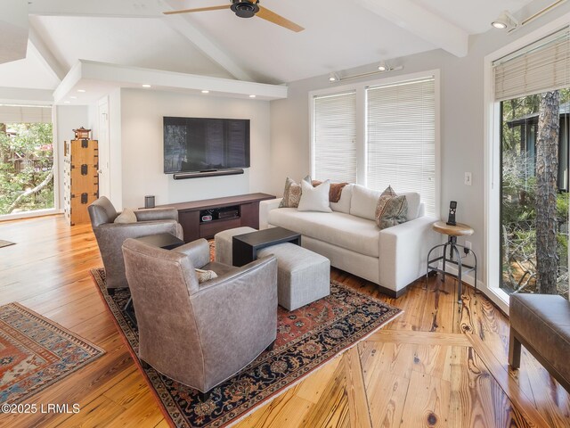 2065 Deer Island Rd, Hilton Head Island, SC 29928 - living area featuring hardwood / wood-style floors and ceiling fan