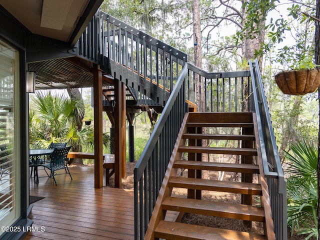 2065 Deer Island Rd, Hilton Head Island, SC 29928 - deck featuring stairs