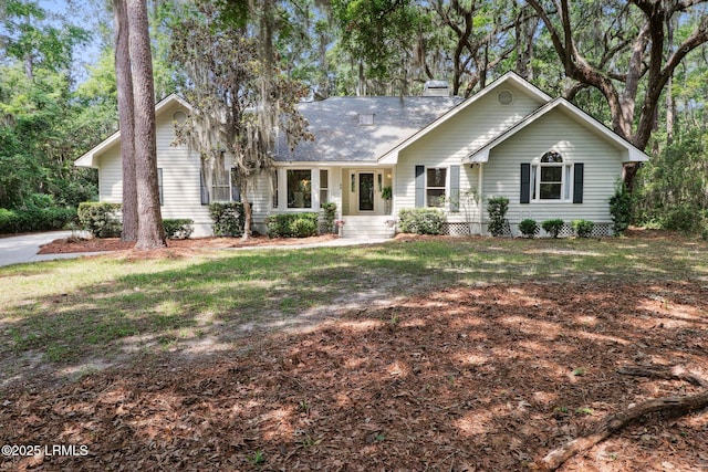 30 Longwood Dr, Okatie, SC 29909 - ranch-style house featuring a chimney and a shingled roof
