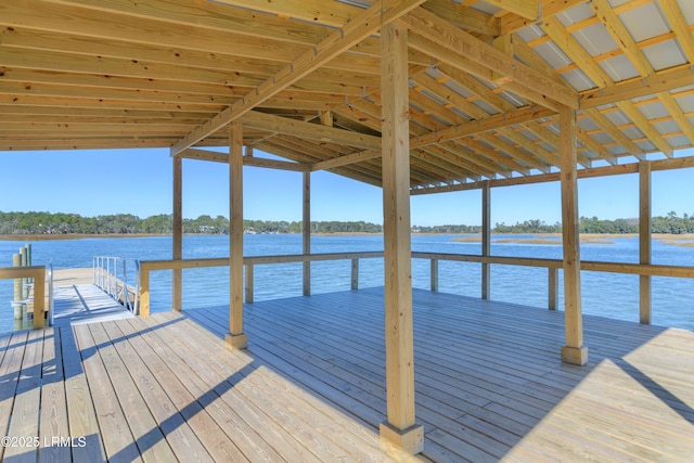 1118 Salty Hammock Ct, Beaufort, SC 29902 - dock area featuring a deck with water view