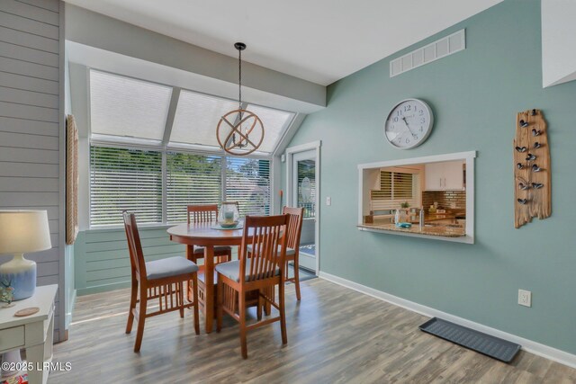 dining room featuring hardwood / wood-style floors