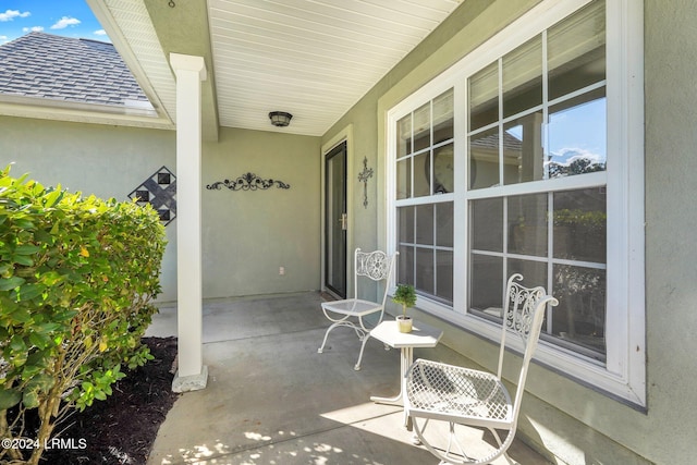 view of patio with a porch