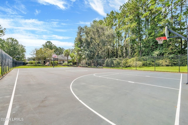 view of basketball court