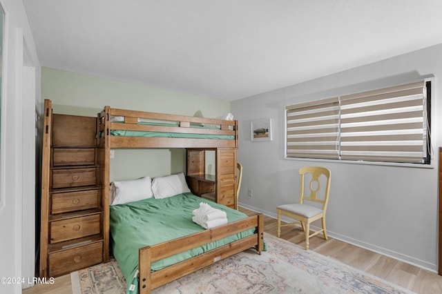 bedroom featuring light hardwood / wood-style flooring