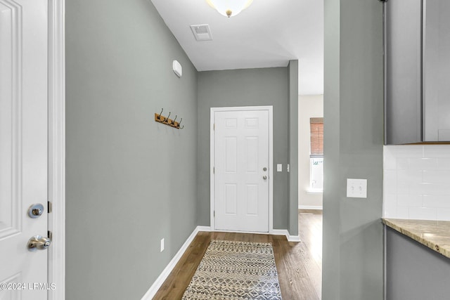 entryway featuring dark hardwood / wood-style floors