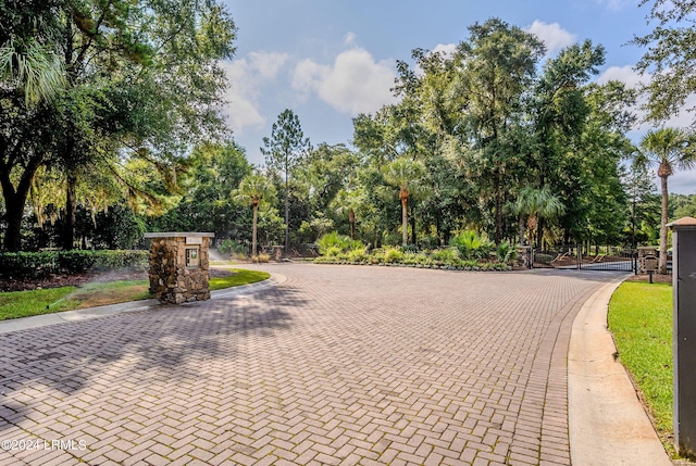 59 Gatewood Ln, Bluffton, SC 29910 - view of home's community with a gate and view of wooded area