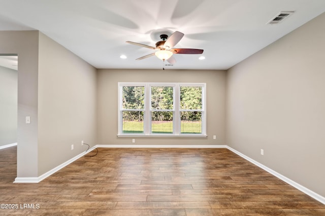 59 Gatewood Ln, Bluffton, SC 29910 - spare room with ceiling fan, wood finished floors, and recessed lighting