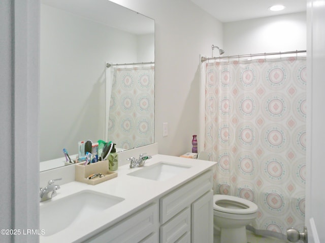 62 Keowee Ln, Beaufort, SC 29906 - bathroom featuring double vanity and curtained shower