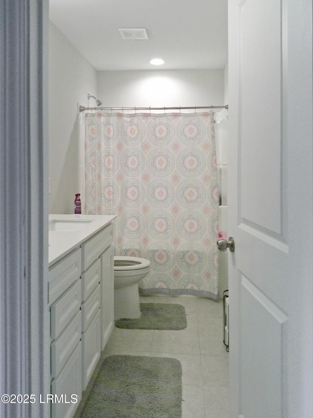 62 Keowee Ln, Beaufort, SC 29906 - full bathroom with tile patterned flooring, vanity, and a shower with curtain