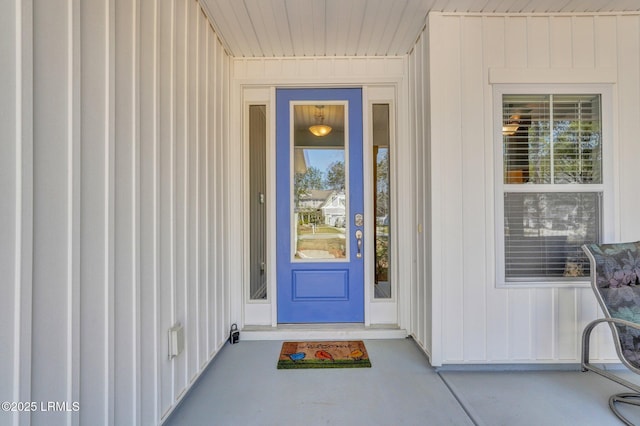 view of doorway to property