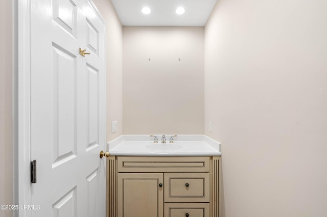 2 Doe Pt, Dataw Island, SC 29920 - bathroom featuring vanity and recessed lighting