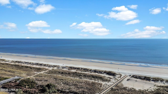 water view with a view of the beach