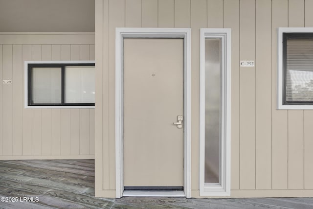 view of doorway to property