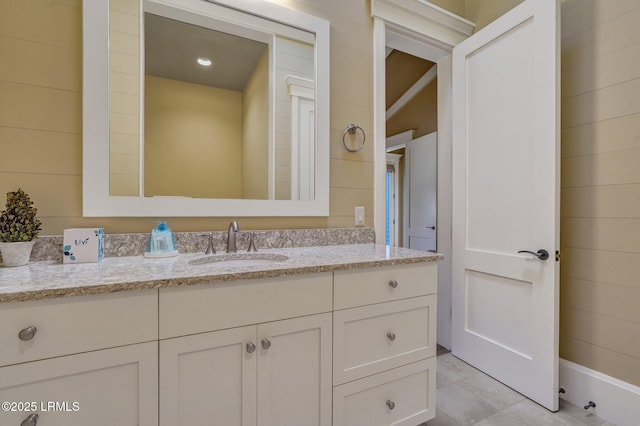 bathroom with vanity