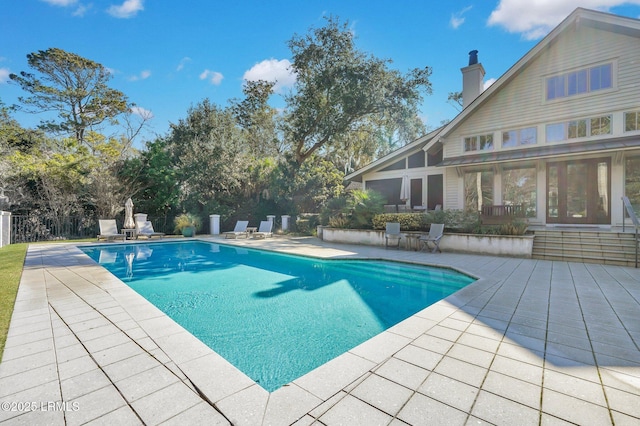 view of pool with a patio area