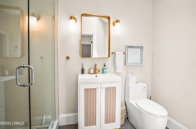 1 Wild Magnolia Ct, Okatie, SC 29909 - full bath with a stall shower, toilet, vanity, and baseboards