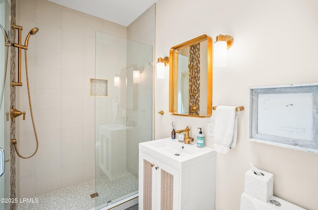 1 Wild Magnolia Ct, Okatie, SC 29909 - bathroom featuring a stall shower and vanity