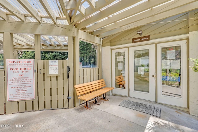 96 Mathews Dr Unit 145, Hilton Head Island, SC 29926 - property entrance featuring a pergola