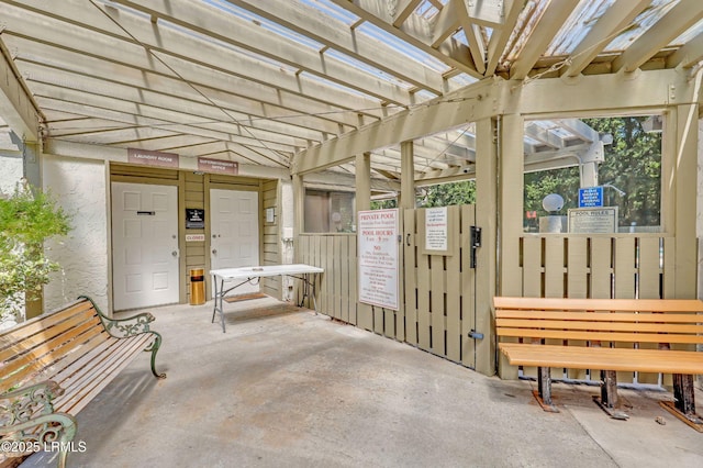 96 Mathews Dr Unit 145, Hilton Head Island, SC 29926 - view of patio featuring a pergola