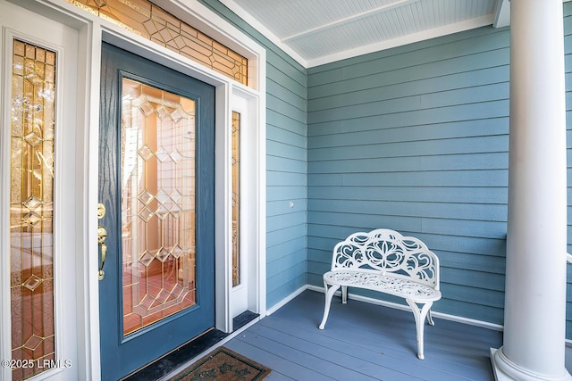 view of doorway to property