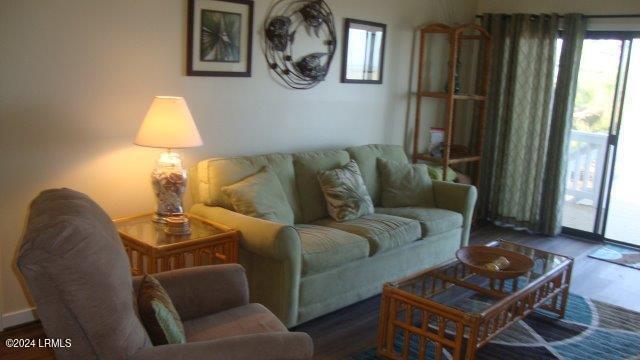 living room featuring hardwood / wood-style floors