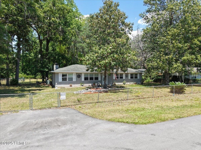 3003 Cherry Blvd, Beaufort, SC 29902 - ranch-style house with a chimney and a gate