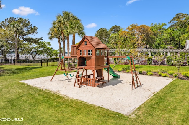 8 Chechessee Cir, Okatie, SC 29909 - view of play area with a yard and fence