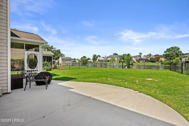 176 Pickett Mill Blvd, Bluffton, SC 29909 - fenced backyard featuring a residential view, a fire pit, a patio, and a water view