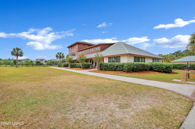 176 Pickett Mill Blvd, Bluffton, SC 29909 - view of front of property featuring a front yard and a metal roof