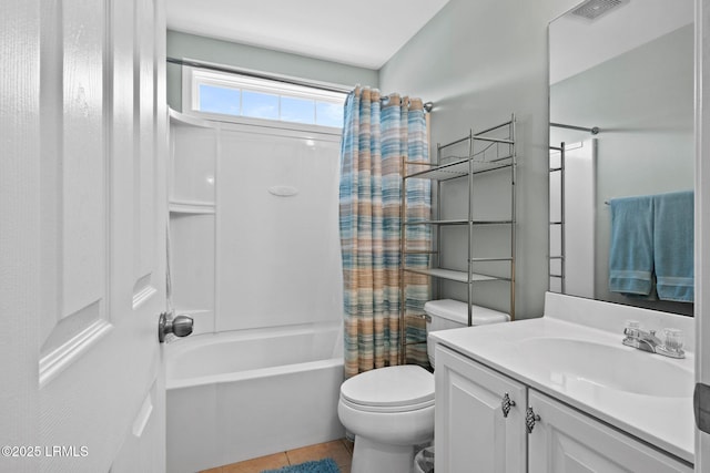 176 Pickett Mill Blvd, Bluffton, SC 29909 - full bathroom featuring shower / tub combo, vanity, and tile patterned flooring