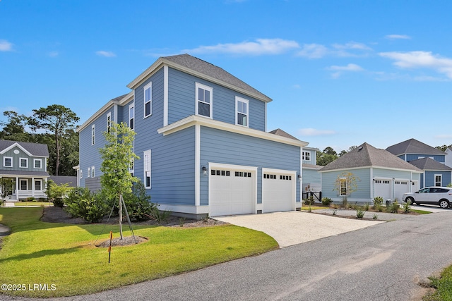 6 Skipperling Ct, Bluffton, SC 29909 - view of front of house with a front lawn, a garage, and driveway