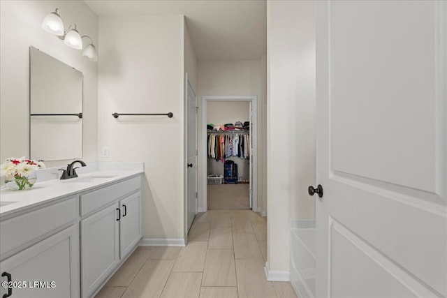 bathroom with vanity