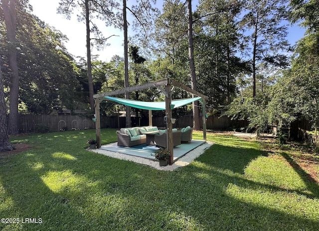 2410 Pine Ct N, Beaufort, SC 29902 - view of yard featuring outdoor lounge area and a patio
