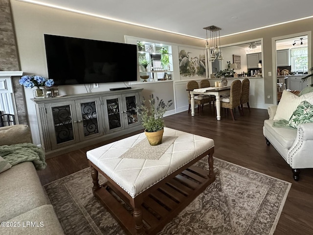 2410 Pine Ct N, Beaufort, SC 29902 - living area featuring dark wood-type flooring