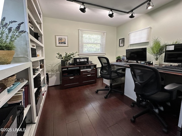 2410 Pine Ct N, Beaufort, SC 29902 - office space with rail lighting and dark wood-style flooring