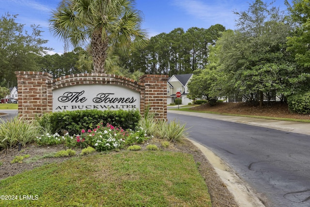 view of community sign