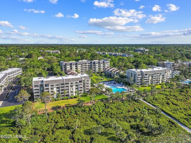 21 S Forest Beach Dr Unit 235, Hilton Head Island, SC 29928 - drone / aerial view with a wooded view