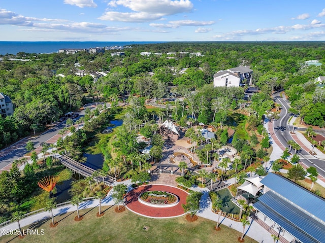 21 S Forest Beach Dr Unit 235, Hilton Head Island, SC 29928 - drone / aerial view featuring a water view and a view of trees