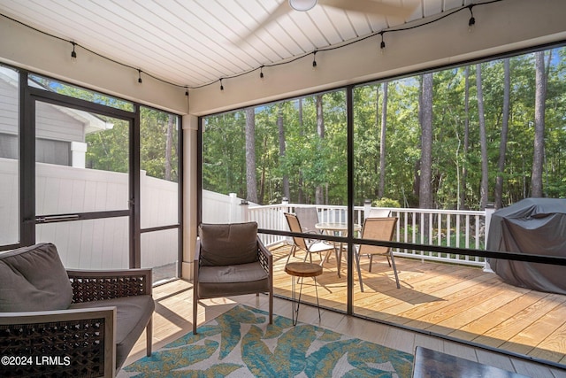 view of sunroom